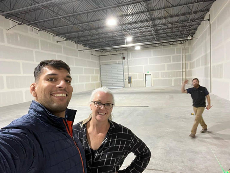 Professor Rodrigo and Professor Andrea at Gracie Barra West Jordan construction