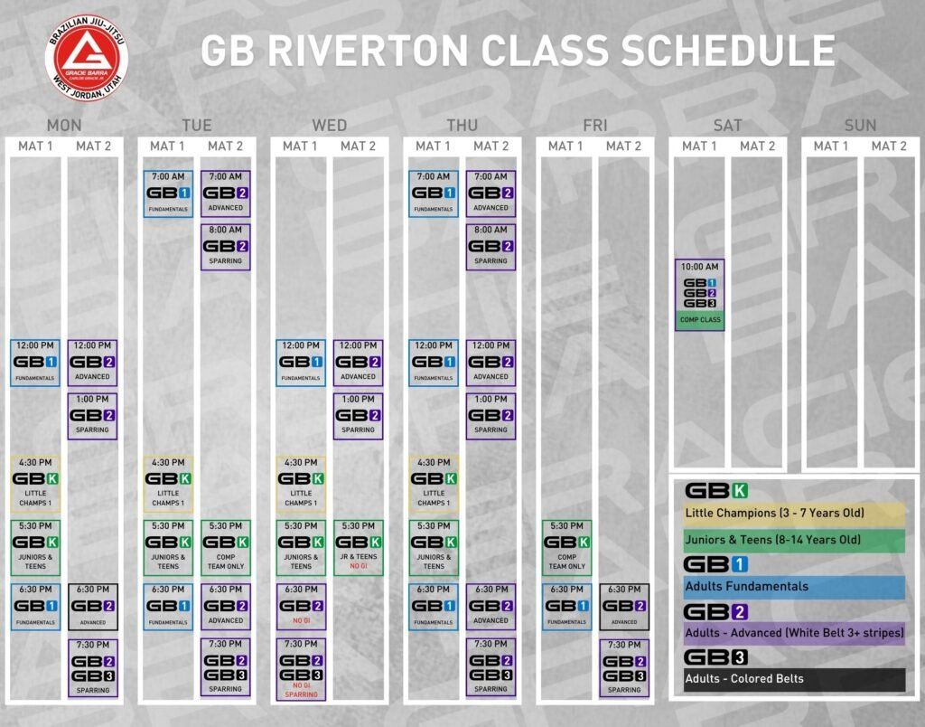 riverton bjj classes schedule