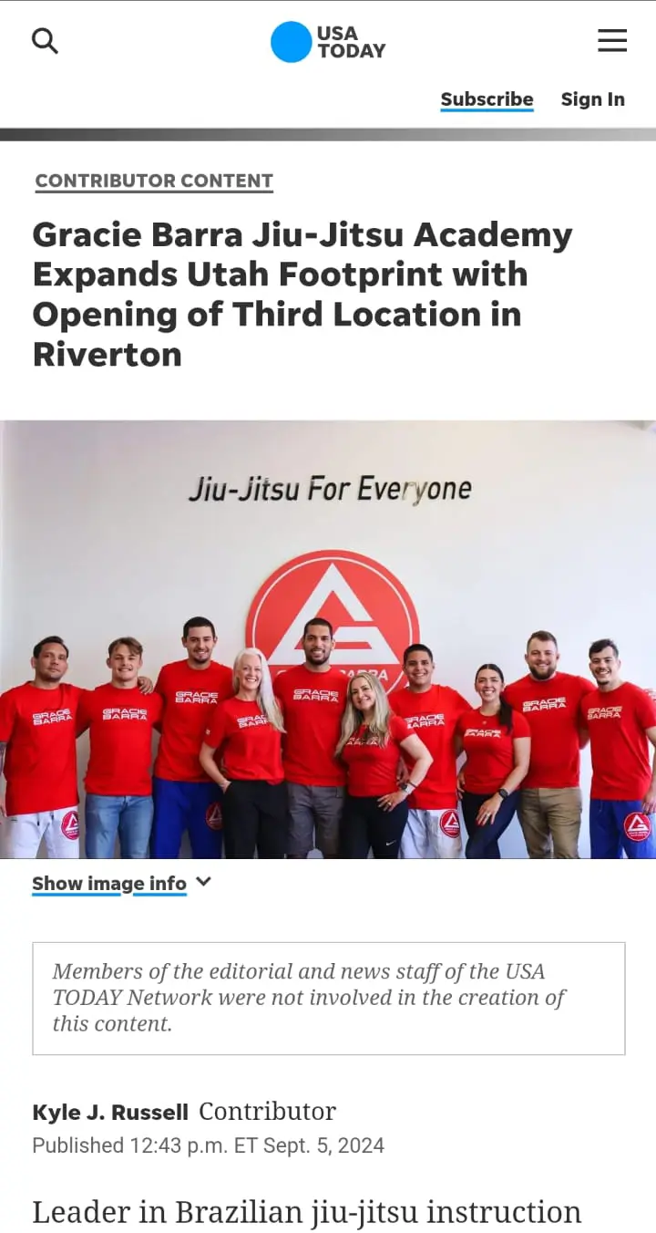 Gracie Barra Riverton, the third Gracie Barra school in Utah