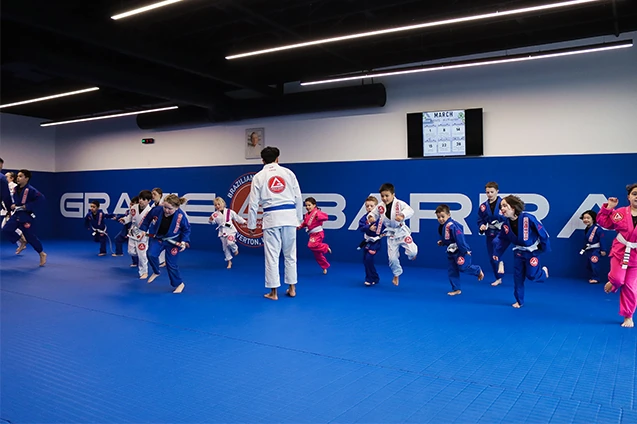 Children training technique at Gracie Barra Riverton