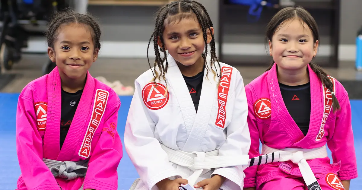 Children training in the Little Champions 2 program at Gracie Barra Riverton