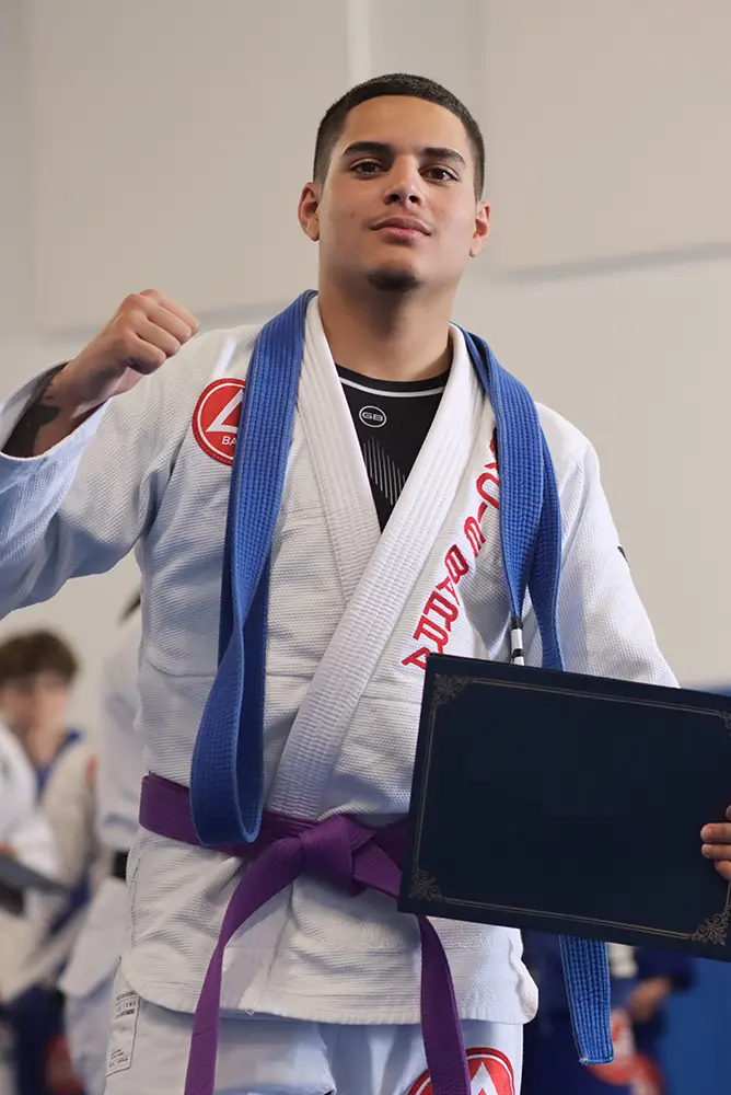 Coach Pedro Santos, purple belt assistant coach at Gracie Barra Riverton