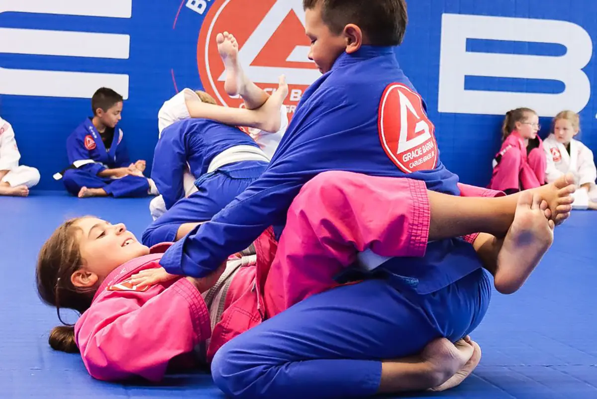 Kids Brazilian Jiu-Jitsu class at Gracie Barra Riverton