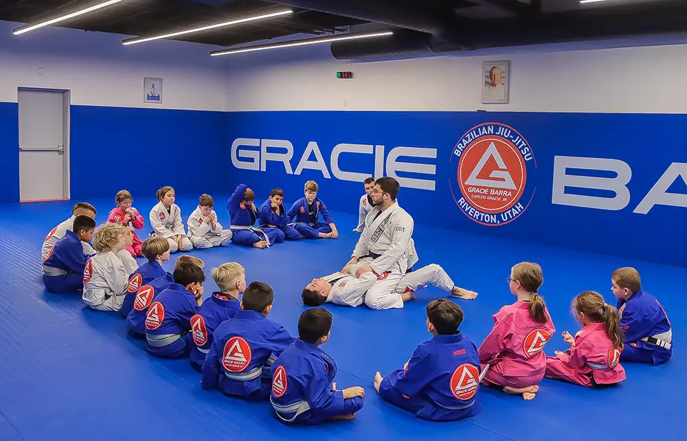 Children training in the Little Champions 1 program at Gracie Barra Riverton