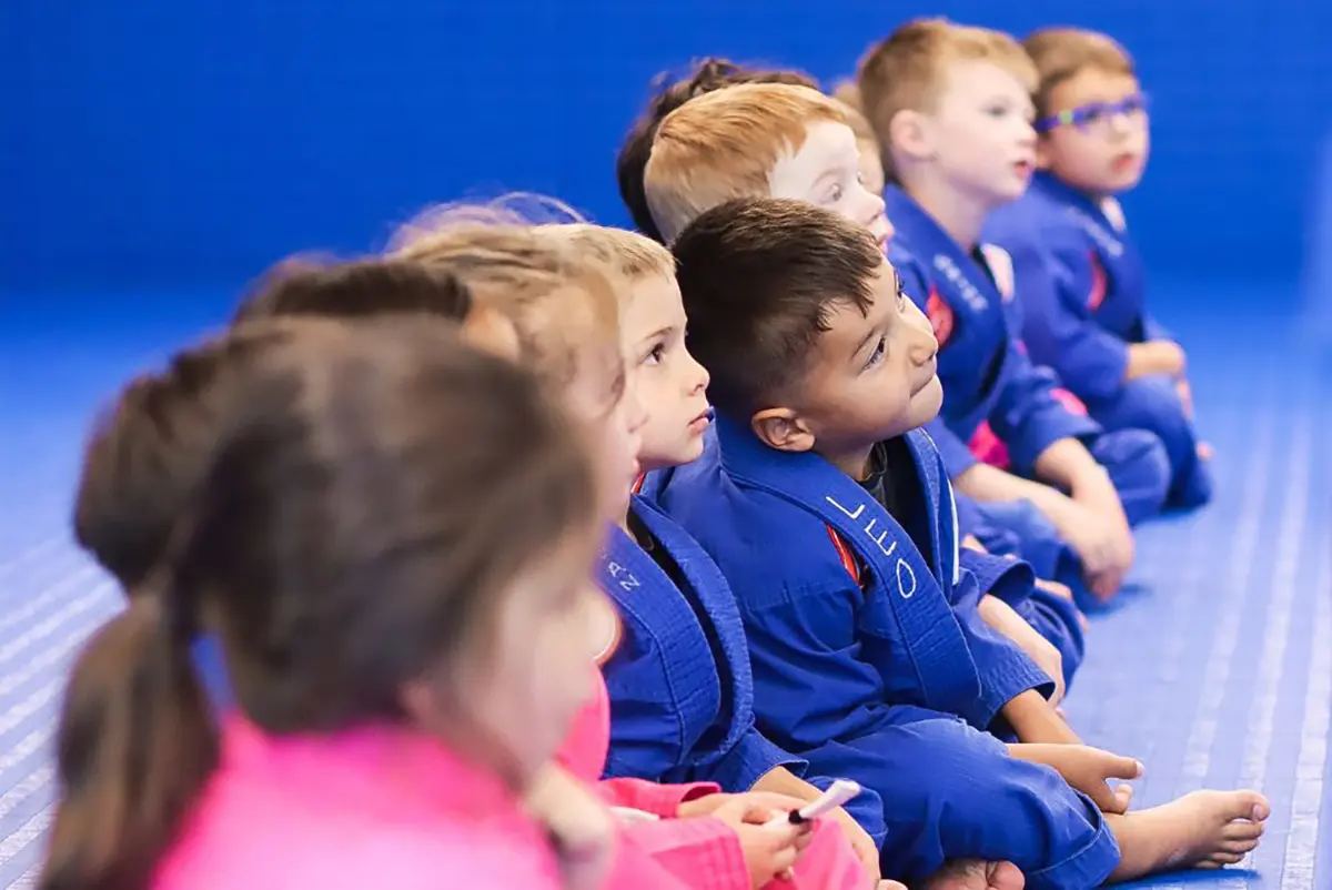 Kids Brazilian Jiu-Jitsu class at Gracie Barra Riverton
