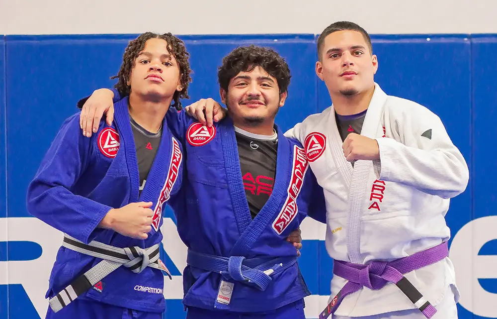 Teens drilling technique at Gracie Barra Riverton