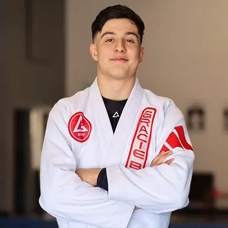 Coach Dylan Quesada, known as Coach Mack, brown belt coach at Gracie Barra Riverton
